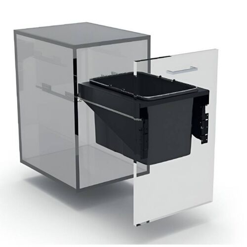 EKOTECH FRONT 45 Beépíthető Kihúzható Szemetes, 34 Literes, konyhaszekrényhez