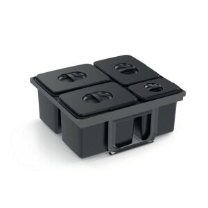 EKOTECH - Beépíthető hulladékgyűjtő JAZZ 60 - 2x15 liter+3x7 liter