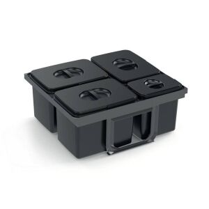 EKOTECH - Beépíthető hulladékgyűjtő JAZZ 60 - 3x15 liter+1x7 liter