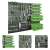 SmileHOME Tool Wall with 48 holders and 24 boxes, 96 x 82.5 cm, Black-Green