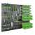 SmileHOME Tool Wall with 48 holders and 24 boxes, 96 x 82.5 cm, Black-Green
