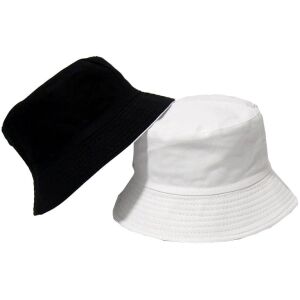 Megfordítható BUCKET HAT, fehér/fekete, poliészter/pamut, univerzális méret 55-59 cm