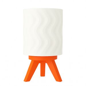Lampe, Sani, Linz, E27, ökologisches PLA-Material, 165 x 165 x H 250 mm, weiß, orange 136185298 - Tischlampen