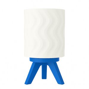 Lampe, Sani, Linz, E27, ökologisches PLA-Material, 165 x 165 x H 250 mm, weiß, blau 136186620 - Tischlampen