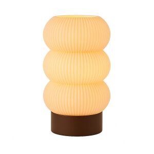 Лампа, Valencia, E27, екологичен материал PLA, 146 x 146 x В 194 мм, бежово, кафяво 136185290 - Лампи и осветление