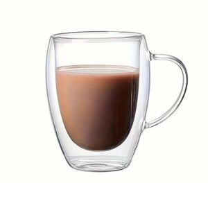 Cana pentru cafea cu pereti dubli, 350 ml, transparenta, dimensiuni: 5 x 11.6 x 7.5 cm 133579324 - Pohár