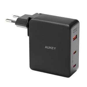 Aukey PA-B7O 140W GaN fali töltő USB-A és dupla USB-C portokkal - Aukey