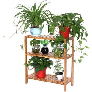 Bambusz Polcrendszer - 3 Polcos - 60x26x66 cm