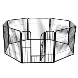 FEANDREA Tarc pentru animale de companie cu 8 panouri, gard rezistent, catelusi, 77 x 80 cm