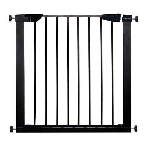 Springos black metal safety gate for doorways and stairs
