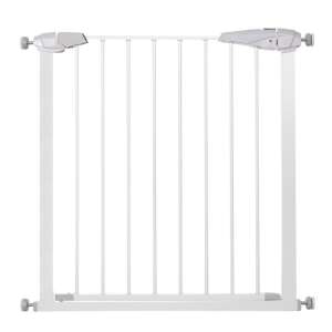 Предпазна врата за стълби, регулируема 132-141 см, изработена от стомана, бяла