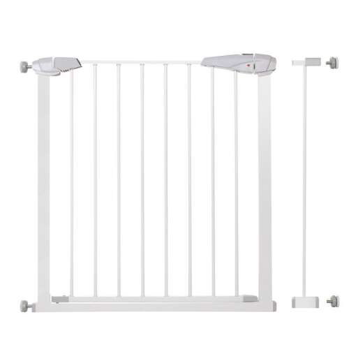 Springos verstellbares Babytor, weiß, 76-92 cm breit, mit Verlängerung