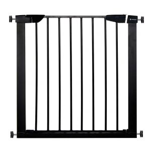 Springos adjustable black safety gate isolated on white - Springos