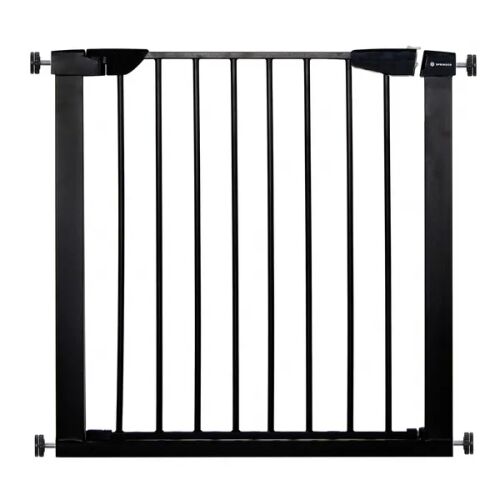 Springos adjustable black safety gate isolated on white