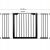 Springos black safety gate with extensions and dimensions