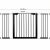 Springos black safety gate with extensions and dimensions