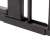 Springos adjustable baby gate, black, close-up of the bottom rail