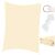 Springos beige rectangular shade sail with accessories