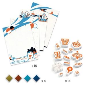 Kreatív játék idegen robotok bélyegekkel 133638727 - Nyomda