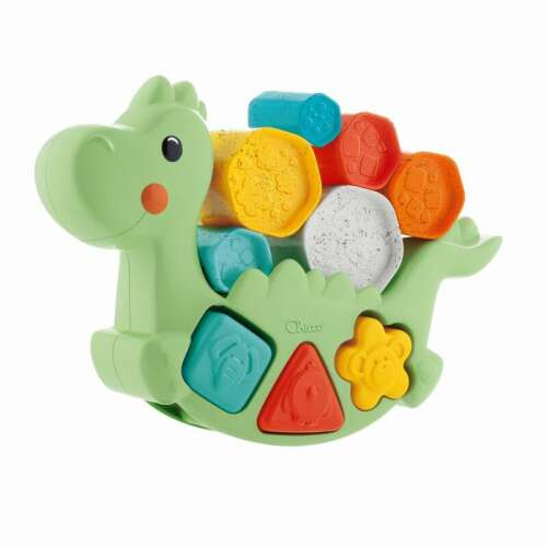 Chicco 2 az 1-ben Hintázó Dínó ECO+ építő és szortírozó játék kisgyermekeknek - Kreatív és építő játék