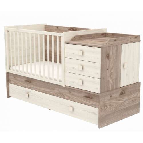 Timba Viki Multi Kombi Krém-fűz kiságy pelenkázóval és tárolófiókokkal