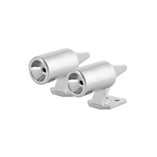 Set aus zwei Chrom Ultraschall Tierabwehr Pfeifen