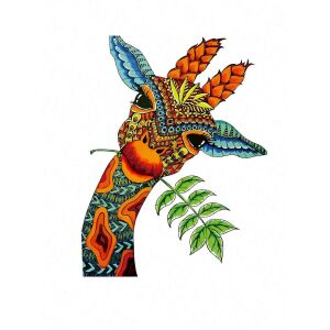 Zsiráf mintás fa kirakó, szabálytalan állat alakú darabokkal, A3-as méret - Puzzle