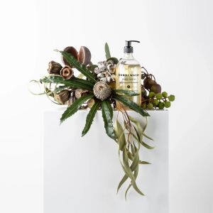 Bondi Wash folyékony kézmosószappan, Fragonia és szantálfa, prémium, minden bőrtípusra, antibakteriális, természetes összetevőket tartalmaz, 100%-ban vegán, hidratálja és puhítja a bőrt, konc