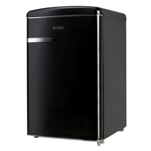 Мини хладилник DOMO Retro в черно, изглед под ъгъл - Мини хладилник