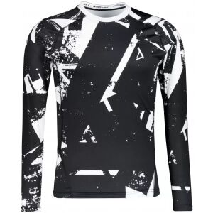 Altisport Prémium Férfi Kompressziós Hosszú Ujjú Sportpóló - Fekete/Fehér, L méret 133671004 - Férfi hosszú ujjú felső