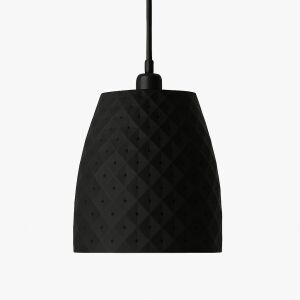 Висяща лампа, Sani, Trieste, E27, екологичен PLA материал, 225 x 225 x В 240 мм, черна 136336307 - Лампи и осветление