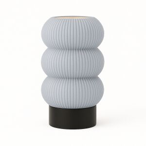 Lampe, Valencia, E27, ökologisches Material PLA, 146 x 146 x H 194 mm, grau 136188468 - Tischlampen