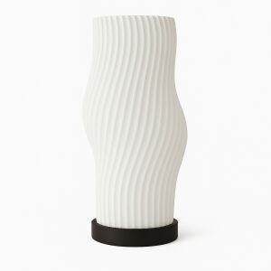 Lampe, Sani, Wien, E27, ökologisches Material PLA, 140 x 140 x H270 mm, weiß 136186496 - Tischlampen