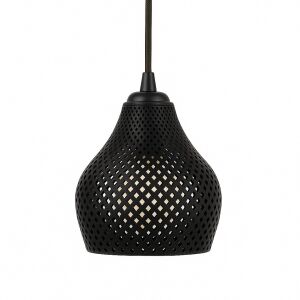 Висяща лампа, Sani, Milano, E27, екологичен PLA материал, 145 x 145 x В 145 мм, черна 136188493 - Лампи и осветление