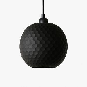 Висяща лампа, Sani, Sofia, E27, екологичен PLA материал, 240 x 240 x В 210 мм, черна 136188575 - Лампи и осветление