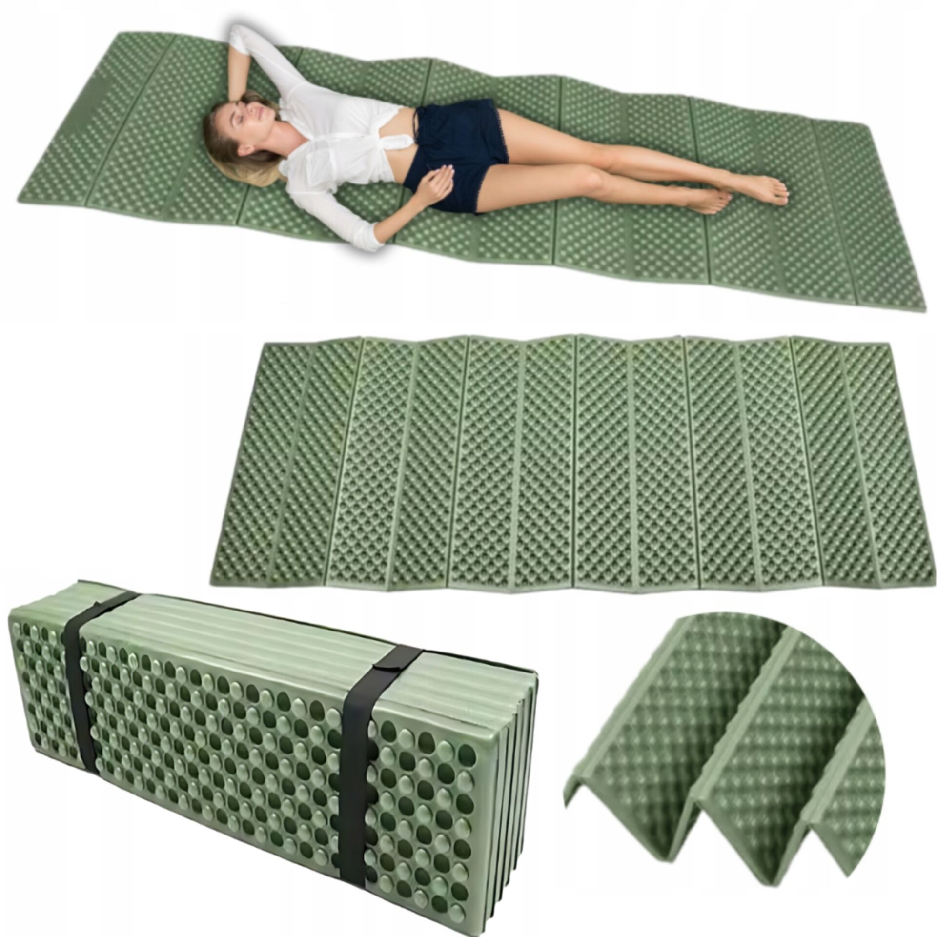 Összecsukható Kempingszőnyeg 187x56cm - Zöld