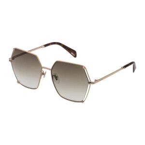 Ochelari de soare femei Police SPLD31 0F72, Crem, Hexagonal, 56 mm 135265906 - Accesorii pentru femei