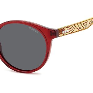 Polarizált napszemüveg lányoknak Polaroid PLD 8061/S AHY/M9, műanyag, piros, 46 mm 135280802 - Polaroid