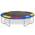 ModernHome trampoline with multicolored safety pad