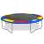 ModernHome trampoline with multicolored safety pad