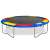 ModernHome trampoline with multicolored safety pad