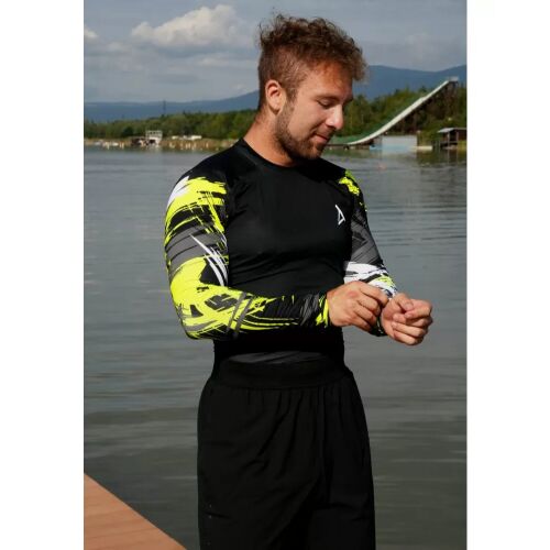 Pánské funkční kompresní tričko premium ALTISPORT VOJ/ALM039TR03 ČERNOŽLUTÁ méret: M 136325079