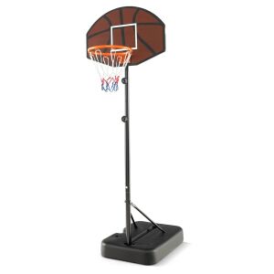 Timeless Tools állítható magasságú gyerek kosárpalánk, barna tábla, fekete talp - Kosárlabdázás