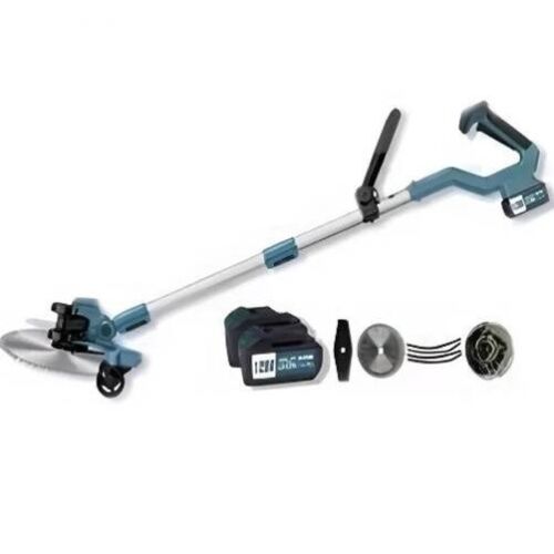 Hayami 128V akkus fűkasza pengével, damilfejjel és fűrészlap tartozékokkal