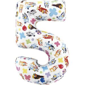 Bluey Friends 5-ös szám fólia lufi 66 cm 133738653 - Lufi