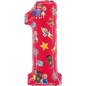 CoComelon Red 1-es szám fólia lufi 66 cm 133739080 - Lufi