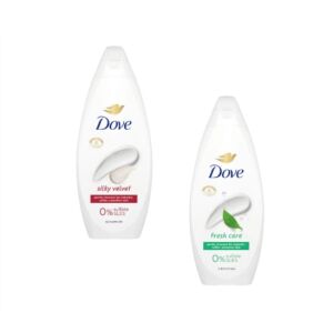 Zestaw żeli pod prysznic Dove Essential Care: Silky Velvet i Fresh Care, po 720ml - Uroda i zdrowie