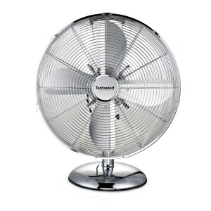 Techwood TVI-335 fém asztali ventilátor, 30 cm-es lapátátmérő, 45 W, 3 sebesség, oszcillálás, hálózati tápellátás