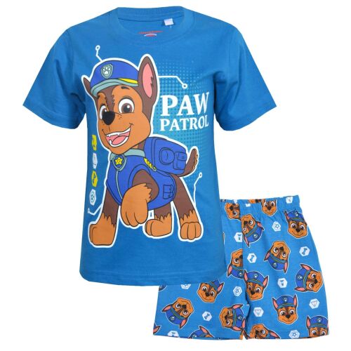 Set pijama de vară Nickelodeon Paw Patrol, tricou albastru și pantaloni scurți