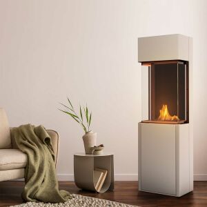 Bioethanol-Kamin ARCTICON WHITE von Planika, freistehend, 1262 x 321 x 400 mm, weiß, Wärmeleistung: 3,5 kW, Tankinhalt: 5 Liter, Dekoratives Zubehör: Schwarze Glaskiesel, mit gehärtetem Glas, Fernbedienung, Montageset und Bedienungsanleitung 133826734